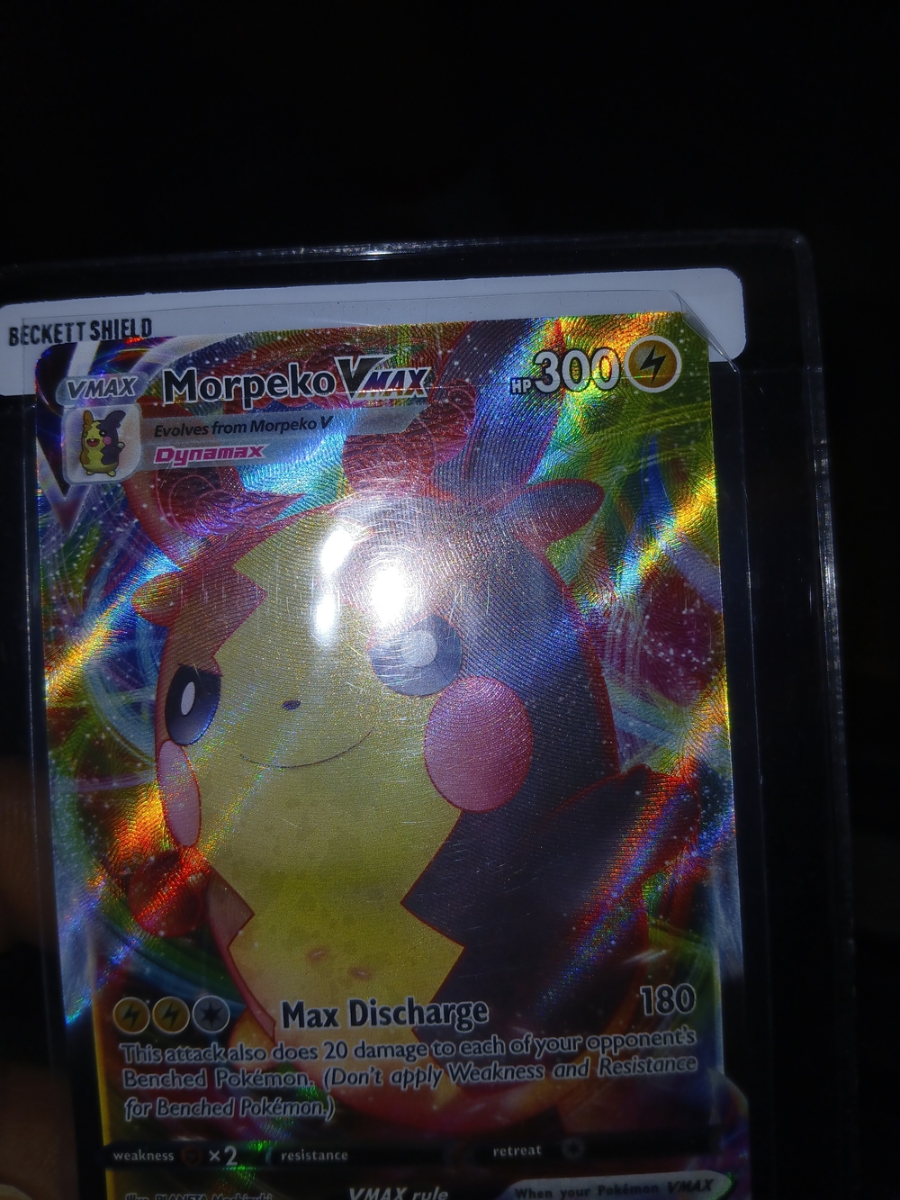 Morpeko VMAX Trading Card - Yellow/Pink Holographic